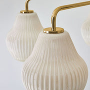 Rivrona 5-Light Chandelier for Entryway - Ribbed Glass Modern Lighting
